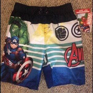 Marvel Avengers Size 4 Boys Swim Trunks NEW NWT
